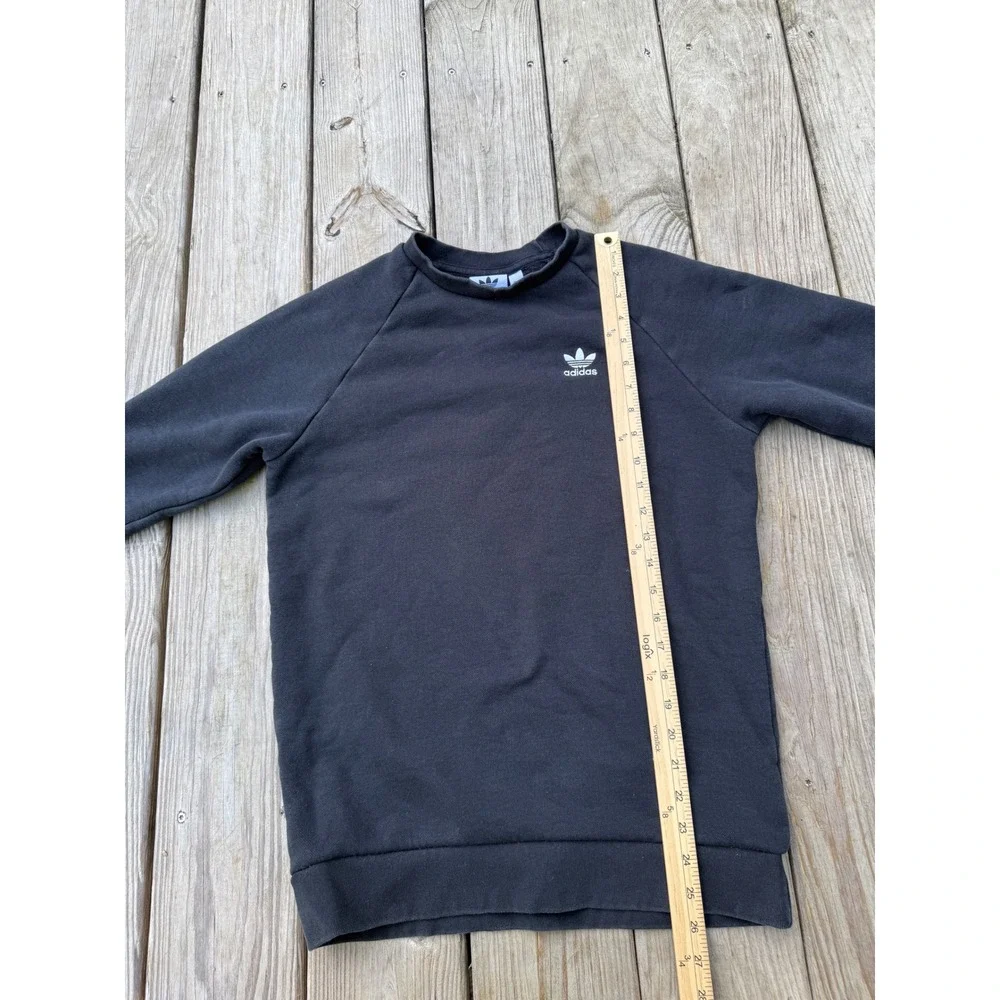 Adidas Esssntials Trefoil Black‎ Crew Neck Sweatshirt Mens Size XS Pullover